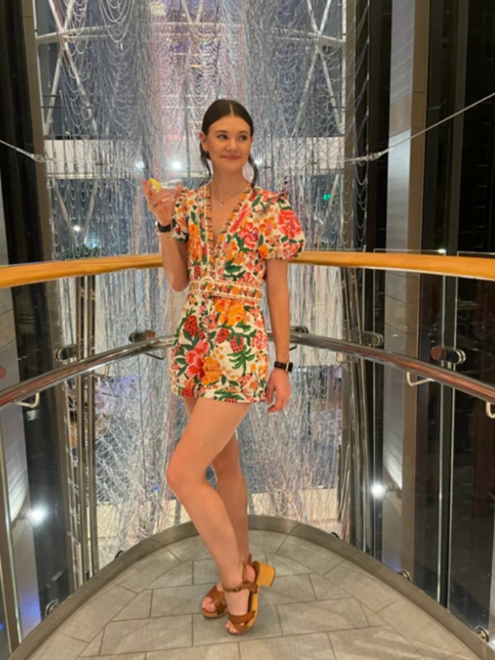 FARM RIO Anthropologie Romper Floral White NWT